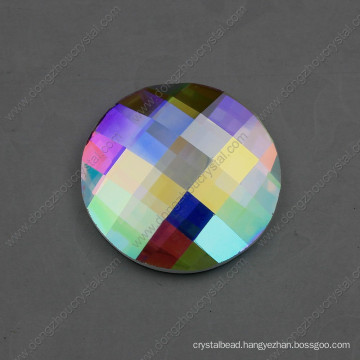 30mm 40mm Round Flat Back Glass Stones for Jewelry Decoration